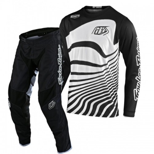 CONJUNTO TROY LEE DESIGNS 2021 GP AIR DRIFT - BRANCO / PRETO 